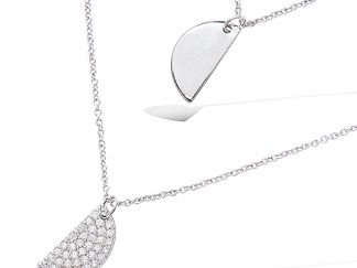 Collier double rang demi pastilles