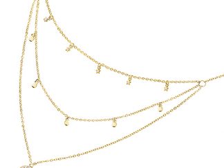Collier triple rangs lune