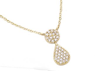 Collier pastille goutte pavés