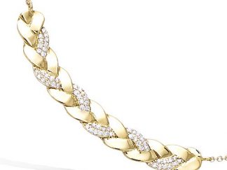 Collier torsade plat oxydes