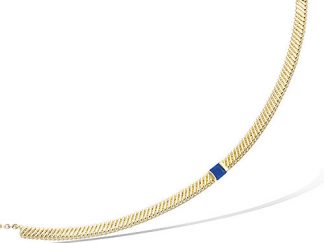 collier bombé saphir pl or