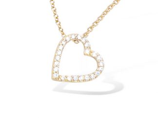 Collier coeur oxydes évidée