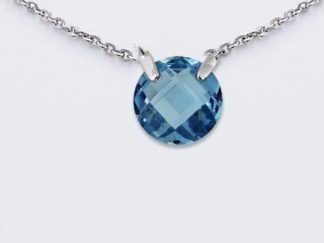 Collier aquamarine ronde
