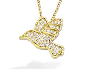 collier plaqué or pigeon