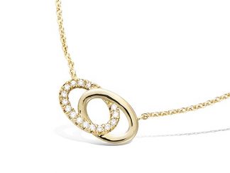 Collier or double cercles oxydes