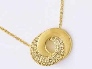 Collier cercle entrelacé oxydes