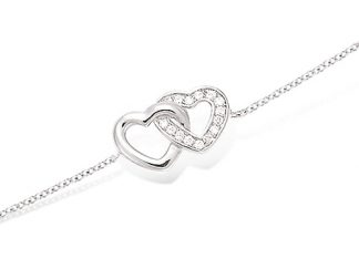 Bracelet double coeur ajourés