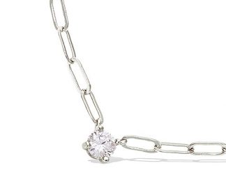 Collier argent maille cheval oxyde