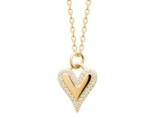Collier coeur zirconiums