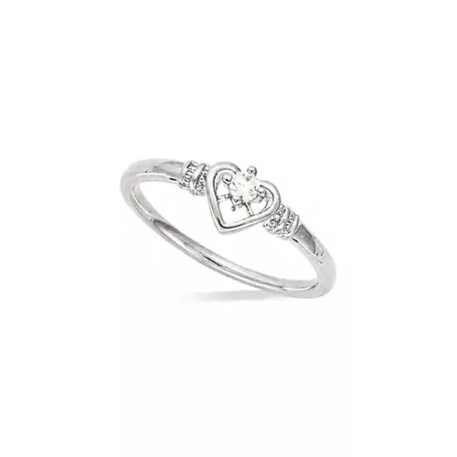 Bague coeur oxyde